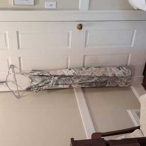 Green and cream jumpsuit.